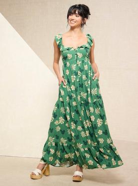 Disney Mickey Mouse Tropical Allover Print Maxi Dress, , hi-res